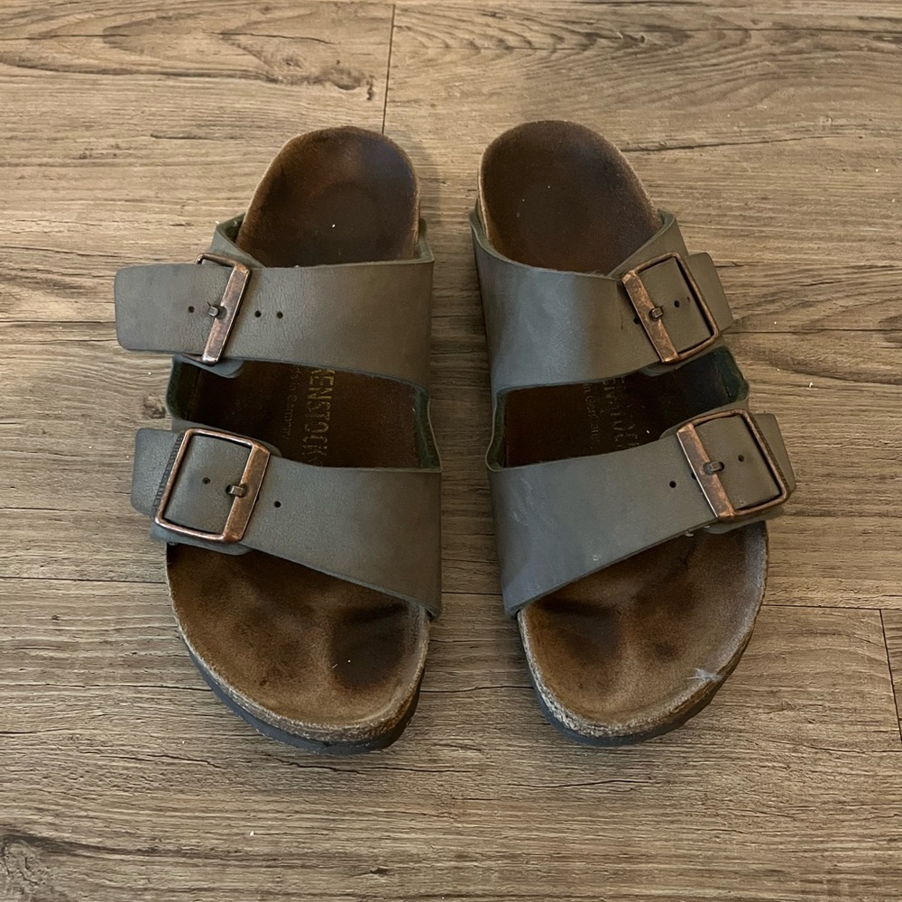 Birkenstock Olive Green Double Strap Sandals